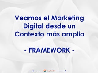 Veamos el Marketing
Digital desde un
Contexto más amplio
- FRAMEWORK -
 