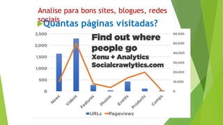 Analise para bons sites, blogues, redes
sociais
Quantas páginas visitadas?
Marketing e
Comunicação
na Saúde
41
 