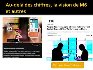 TSU
TSU : 3,6 millions d’utilisateurs
 