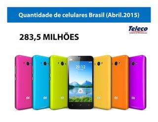 Quantidade de celulares Brasil (Abril.2015)
283,5 MILHÕES
 