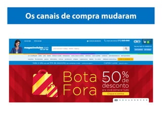 Os canais de compra mudaram
 