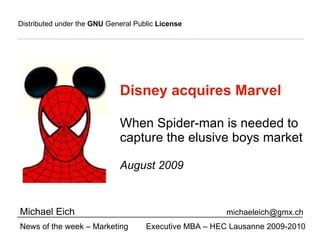 Marketing: why Disney buys Marvel | PPT