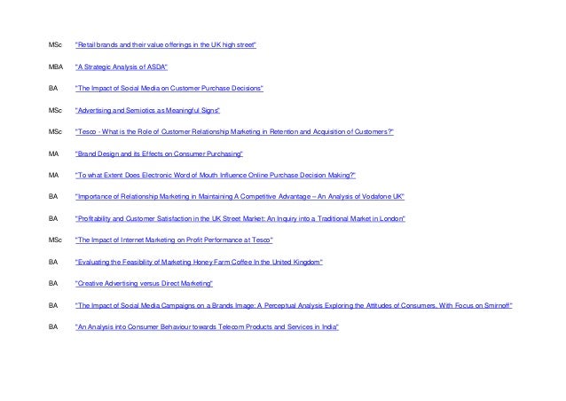 online marketing dissertation