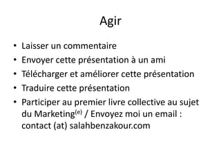 ConclusionMarketing(e) a deux piliers :Une démarche marketing hybride intégrant la voix du clientUne solution (produit ou service) hybrideMarketing(e) est le nouveau MarketingeMarketing est une composante du Maketing(e)Aller plus loin ? 
