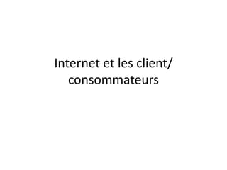Le Nouveau ConsommateurLe nouveau consommateur est :Connecté aux autres consommateurs  Bouche à oreille à travers les réseaux sociaux et les emailsExigeant  Dispose d’un choix importantMéfiant  Se renseigne en ligne avant de prendre une décision (Moteurs de recherche, comparateurs, réseaux sociaux…)Infidèle  En recherche permanente de la maximisation de sa satisfaction avec le minimum de coût/effort (toujours plus!)En plus :Il n’a pas de temps d’écouter toutes les bonnes choses que vous dites de votre solution (Produit/Service)Il veut des solutions personnaliséesIl veut des solutions qui soient économiques et écologiques
