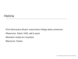 História

Civil Aeronautics Board: crescimento tráfego aéreo americano
Reservisor- Sabre 1946: sell & report
Sheraton Hotels em inventário
Electronic Tickets

© th2: Workshop Hotels & Travel 2.0, Abril 2010

 