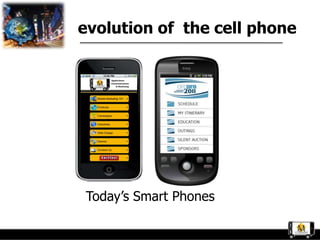 evolution of the cell phone




Today‟s Smart Phones
 