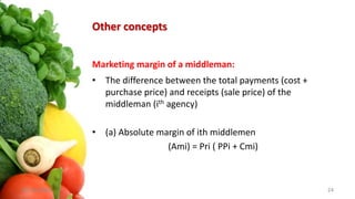 Marketing efficiency, Market margin and Marketing cost | PPTX
