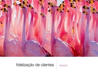 ﬁdelização de clientes tema 6
 