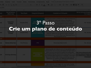 3º Passo
Crie um plano de conteúdo
 