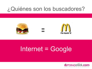 ¿Quiénes son los buscadores? Internet = Google = 