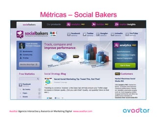 Métricas – Social Bakers




Avadtar Agencia Interactiva y Asesoría en Marketing Digital www.avadtar.com
 