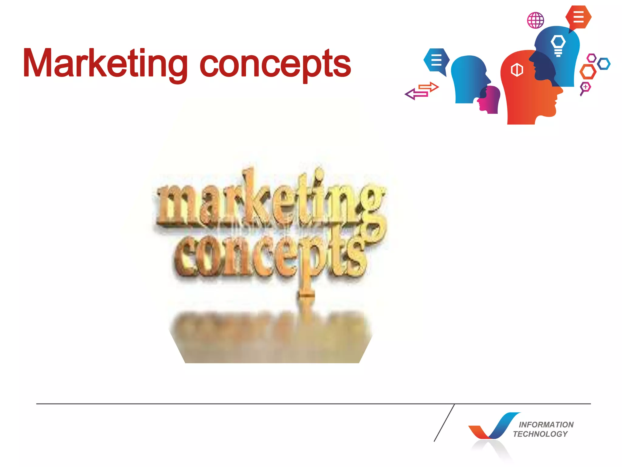 INFORMATION
TECHNOLOGY
Marketing concepts
 
