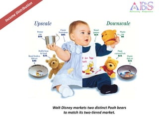 Walt Disney markets two distinct Pooh bears
      to match its two-tiered market.
 
