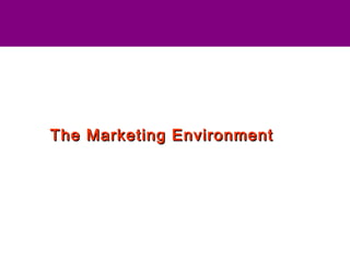 The Marketing EnvironmentThe Marketing Environment
 