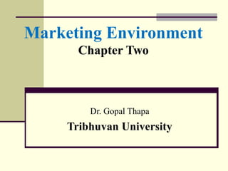 Marketing Environment
Chapter Two
Dr. Gopal Thapa
Tribhuvan University
 
