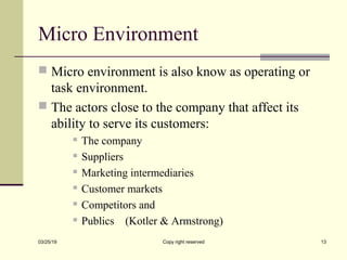 Publics In Microenvironment Marketing environment | PPT