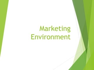 Marketing
Environment
 
