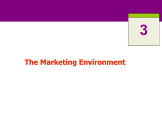The Marketing Environment
3
 