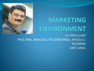 Dr VIPUL JAIN
PhD, MBA, MBA(HA), PGGDBA(MBA), MA(Eco.),
PGDMSM
AMT-AIMA
 