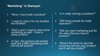 “Marketing” in Startups!
 