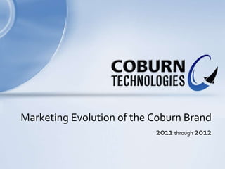Marketing Evolution of the Coburn Brand
                           2011 through 2012
 