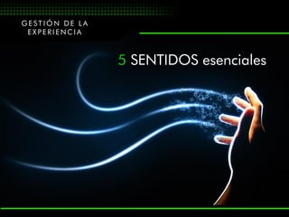 GESTIÓN DE LA
 EXPERIENCIA



                5 SENTIDOS esenciales
 