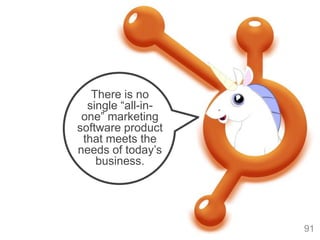 There is no
  single “all-in-
 one” marketing
software product
 that meets the
needs of today‟s
    business.




                    91
 