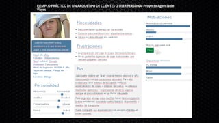 EJEMPLO PRÁCTICO DE UN ARQUETIPO DE CLIENTES O USER PERSONA- Proyecto Agencia de
Viajes
 