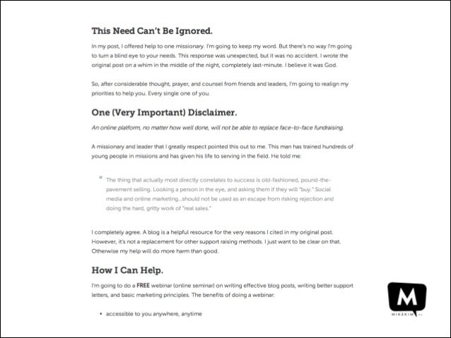marketing for missionaries how to fuse your online and offline cont missionary support letter
