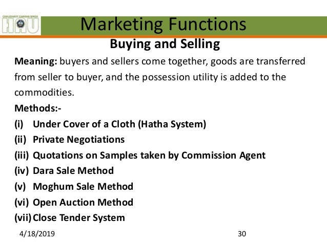 Marketing Functions