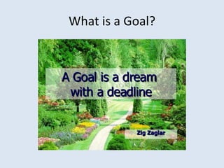 I – Develop Goals
A goal -
 Identifies what an organization wants to
  achieve.
 Can be seen as equal to an organization...