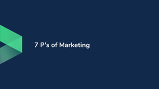 7 P’s of Marketing
 