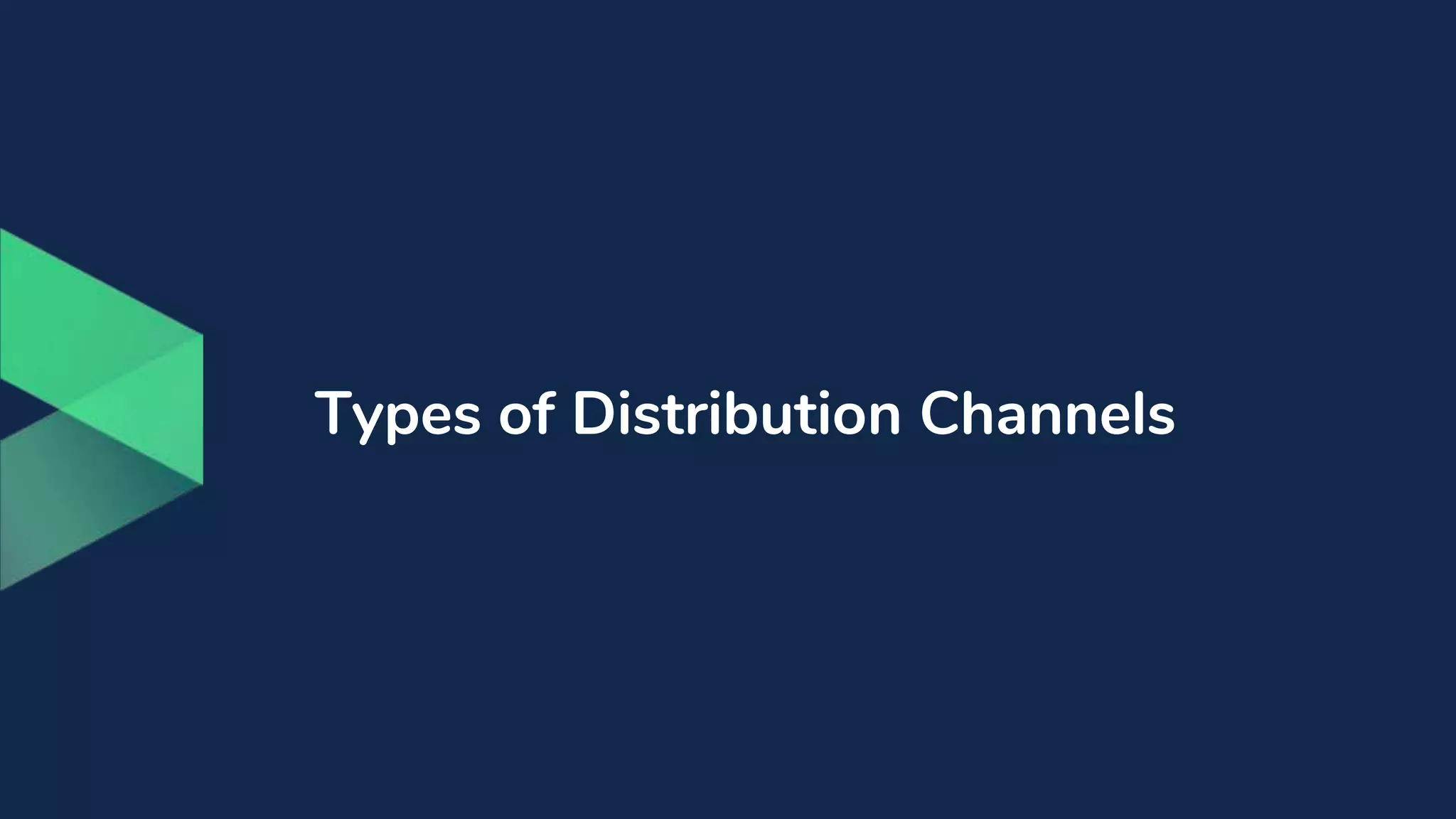 Types of Distribution Channels
 