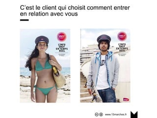 www.15marches.fr
C’est le client qui choisit comment entrer
en relation avec vous
 