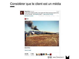 www.15marches.fr
Considérer que le client est un média
 