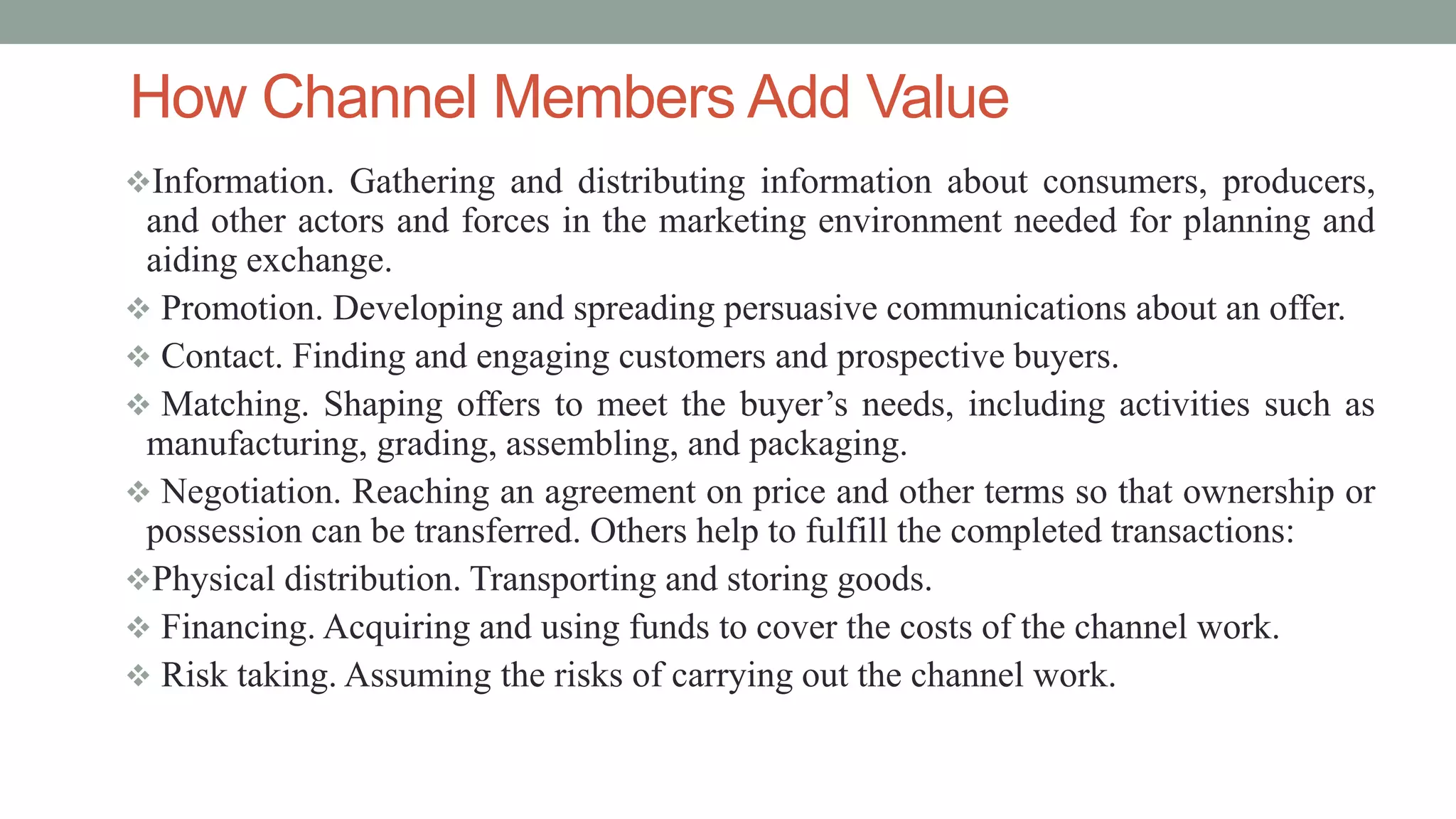 Marketing channels and delivering customer value | PPTX