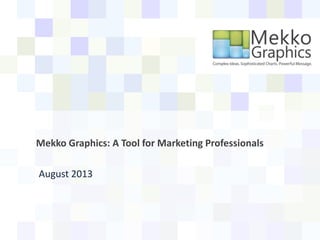 TOOLS FOR
MARKETING
David Goldstein
President, Mekko Graphics
david@mekkographics.com
 