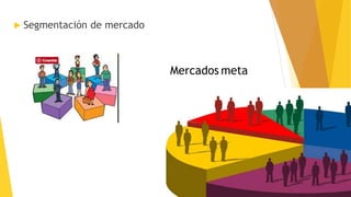  Segmentación de mercado
Mercados meta
 