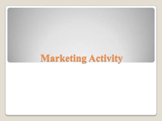 Marketing Activity
 