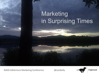 NAED AdVenture Marketing Conference @LoisKelly
Marketing
in Surprising Times
 