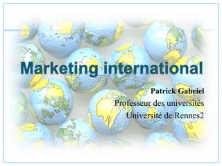Patrick Gabriel
Professeur des universités
Université de Rennes2
 