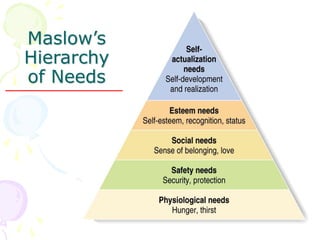 Maslow’s
Hierarchy
of Needs
 