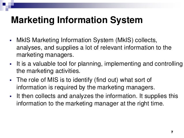Marketing Information System MkIS 