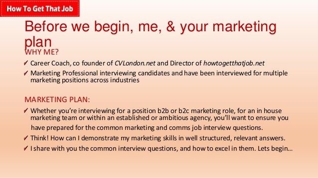 common marketing interview questions