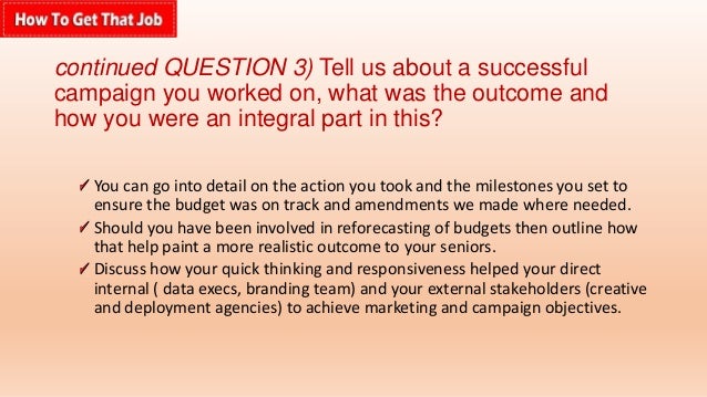 interview questions for marketing position