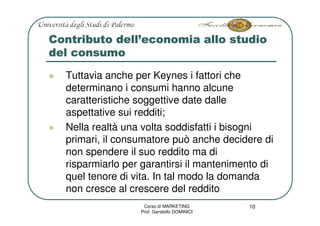 Marketing L3 Consumo E Domanda