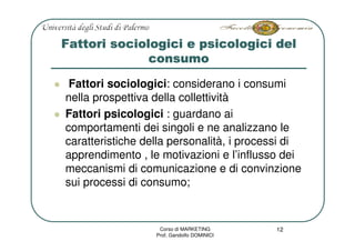 Marketing L3 Consumo E Domanda