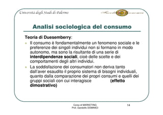 Marketing L3 Consumo E Domanda