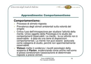 Marketing L3 Consumo E Domanda